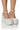 Front View Azalea Wang Clementine Chunky Pump In White Patent