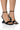 Front View Azalea Wang Coin Patent Chunky Sandal In Black