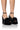 Front View Azalea Wang Colada Black Tulle Sandal