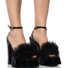 Front View Azalea Wang Colada Black Tulle Sandal