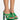 Front View Azalea Wang Cold Heart Chunky Sandal In Green