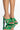 Front View Azalea Wang Cold Heart Chunky Sandal In Green