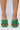 Back View Azalea Wang Cold Heart Chunky Sandal In Green