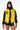 Back View Azalea Wang Collegiate Black And Yellow Varsity Bomber