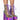 Front View Azalea Wang Come And Get It Chunky Bootie In Purple Multi