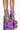 Front View Azalea Wang Come And Get It Chunky Bootie In Purple Multi