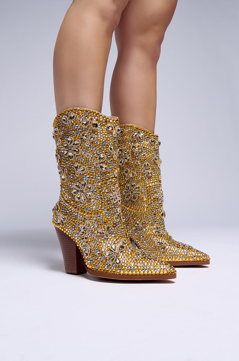 AZALEA WANG CONSUELOS EMBELLISHED WESTERN BOOTIE view 0