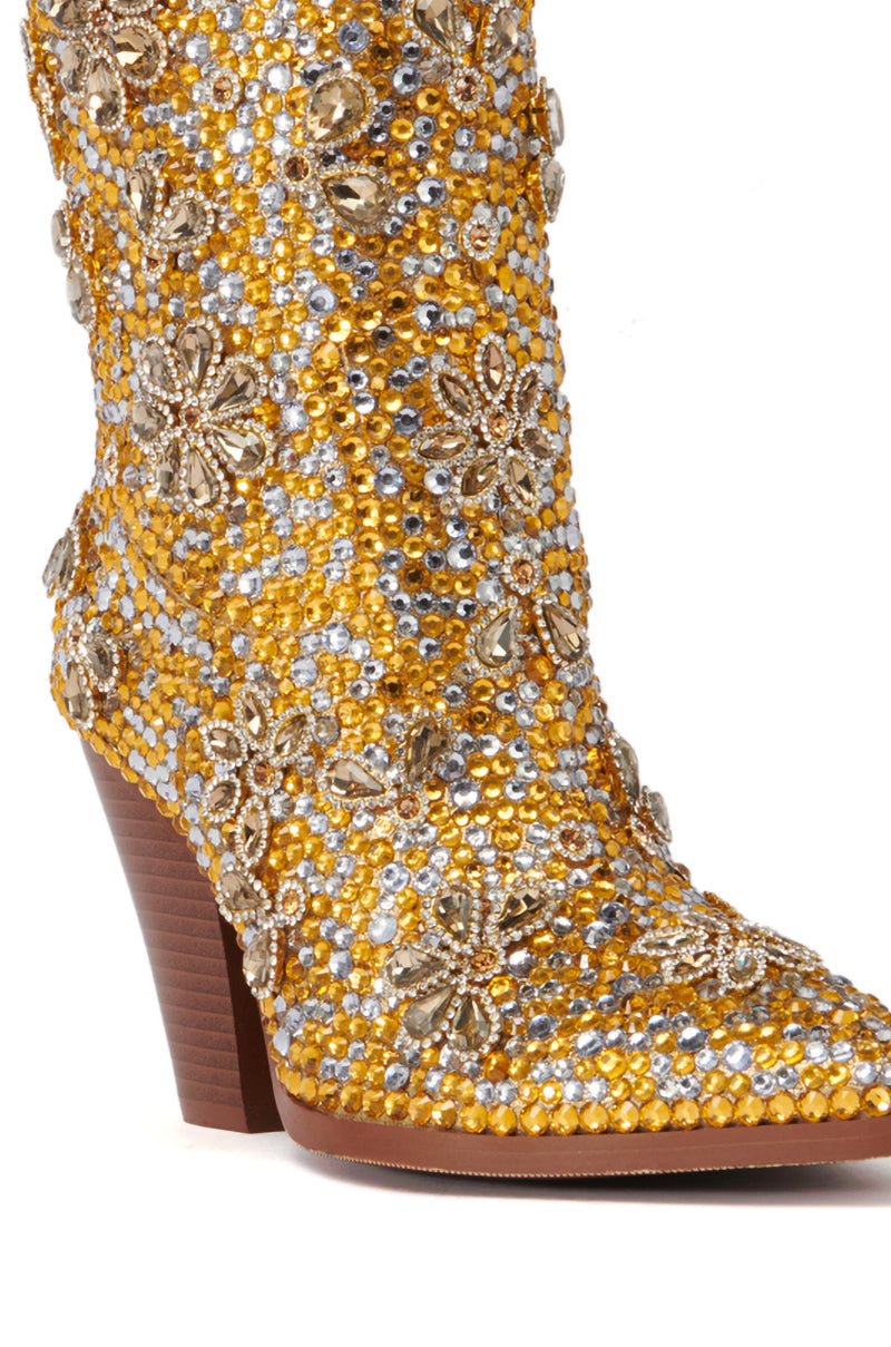 Full View Azalea Wang Consuelos Embellished Western Bootie