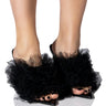 Front View Azalea Wang Cool Tulle Stiletto Sandal In Black