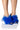 Front View Azalea Wang Cool Tulle Stiletto Sandal In Blue