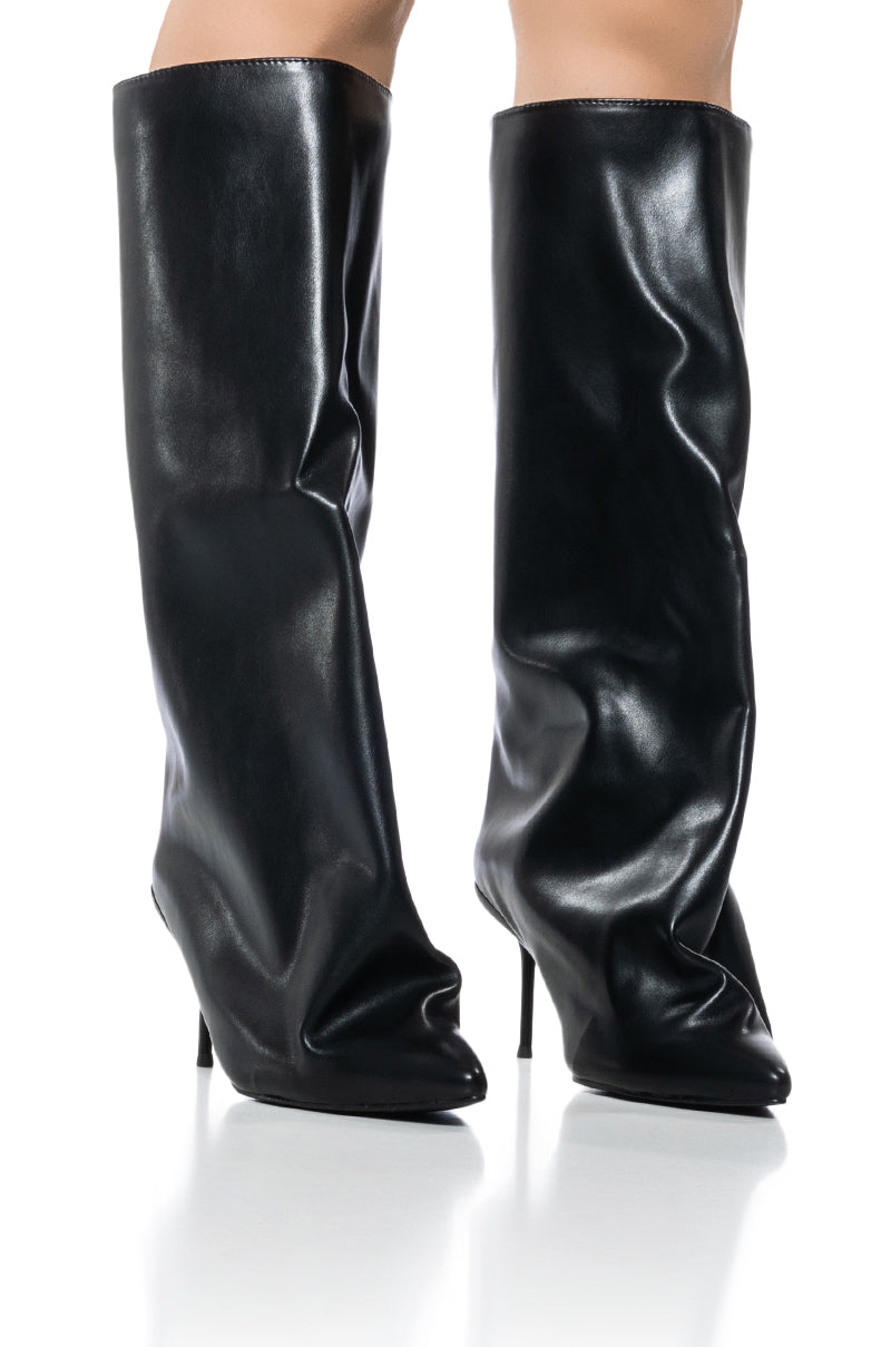 Front View Azalea Wang Couture Crazy Black Boot