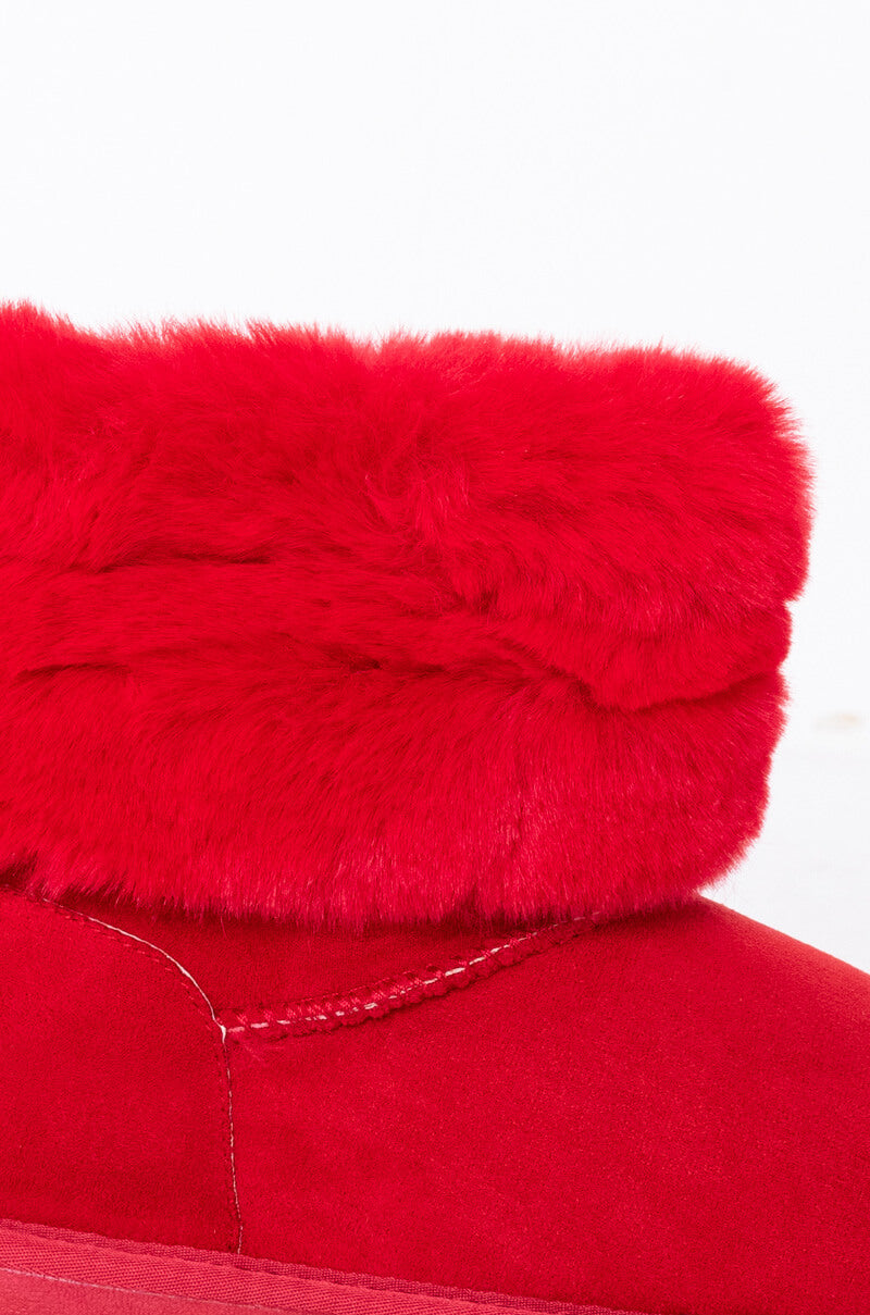 Extra View Azalea Wang Cozy Mode Flat Bootie In Red