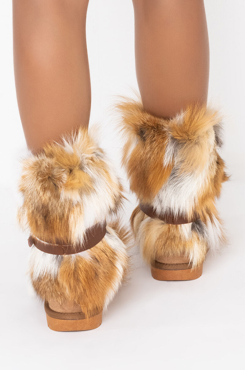 Detail View Azalea Wang Cozy With You Flat Bootie In Beige