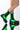 Front View Azalea Wang Crazy Like Me Flatform Bootie In Green