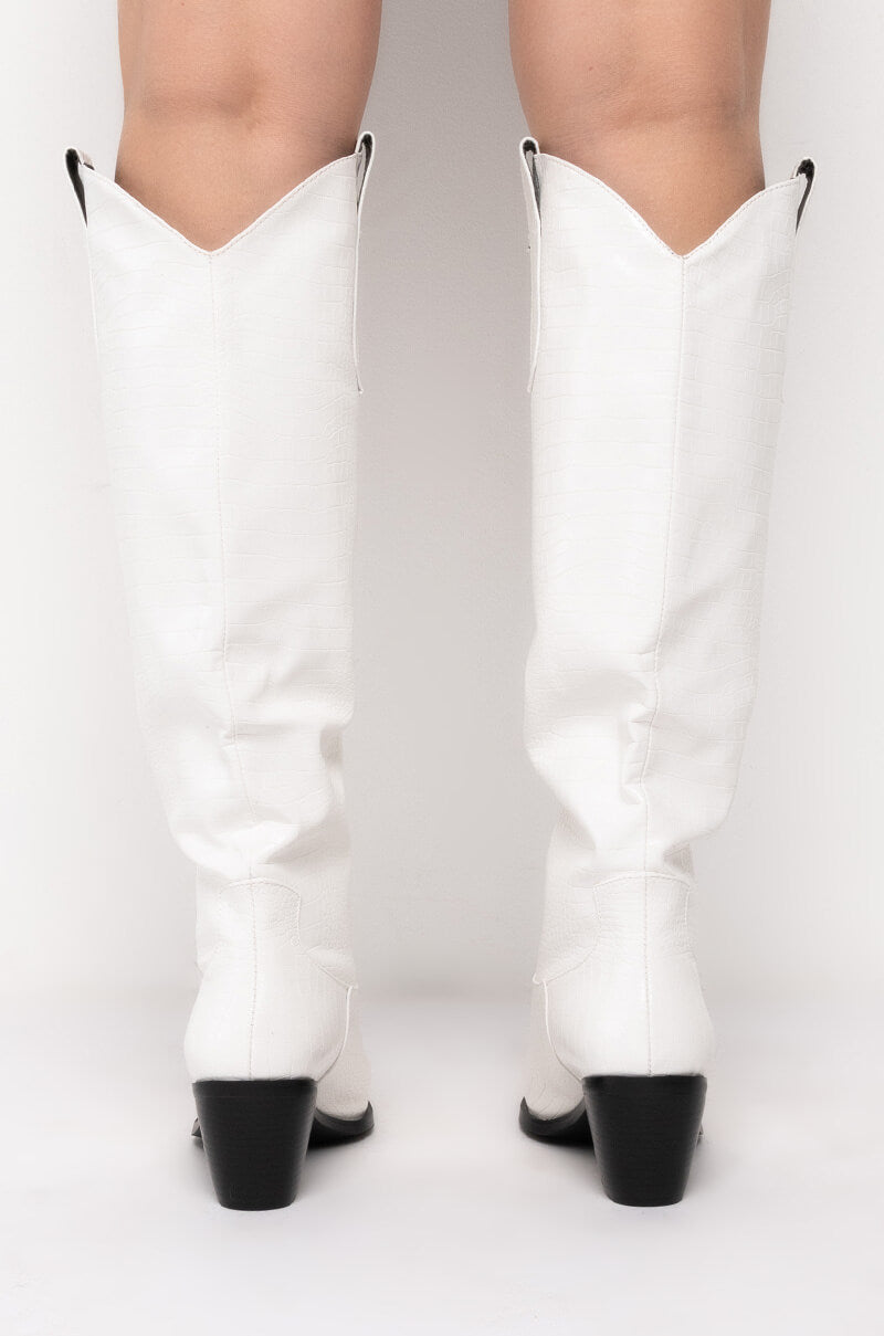 Detail View Azalea Wang Croc It To Me Western Boot