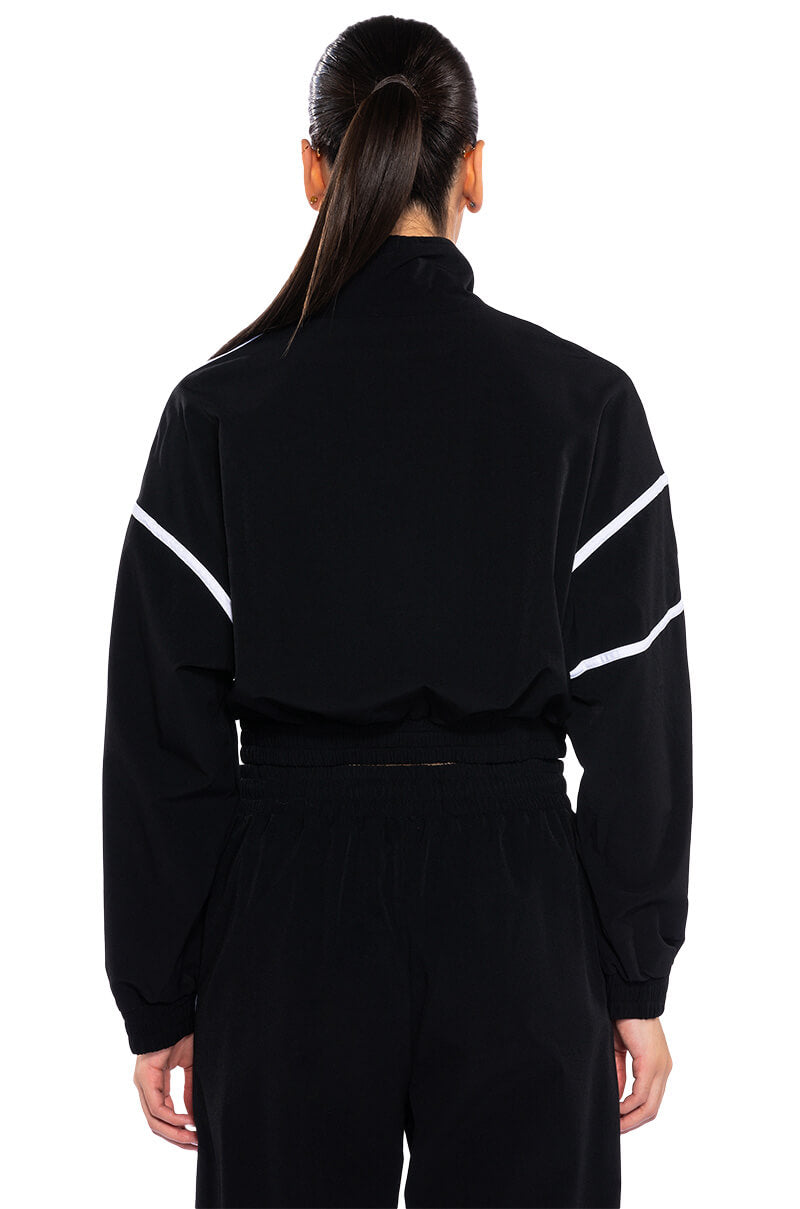 Extra View Azalea Wang Crop Track Jacket In Black