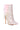 Back View Azalea Wang Crystalize Embellished Feather Flower Bootie In Pink