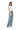 Back View Azalea Wang Cut Out Arm Rhinestone Denim Jacket