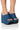 Front View Azalea Wang Daiane Slip On Wedge Sandal In Denim