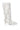 Side View Azalea Wang Dakotanna White Furry Diamond Drip Boot