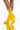 Front View Azalea Wang Darling Stiletto Heel Bootie In Yellow