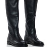 Front View Azalea Wang Darma Black Pu Boot