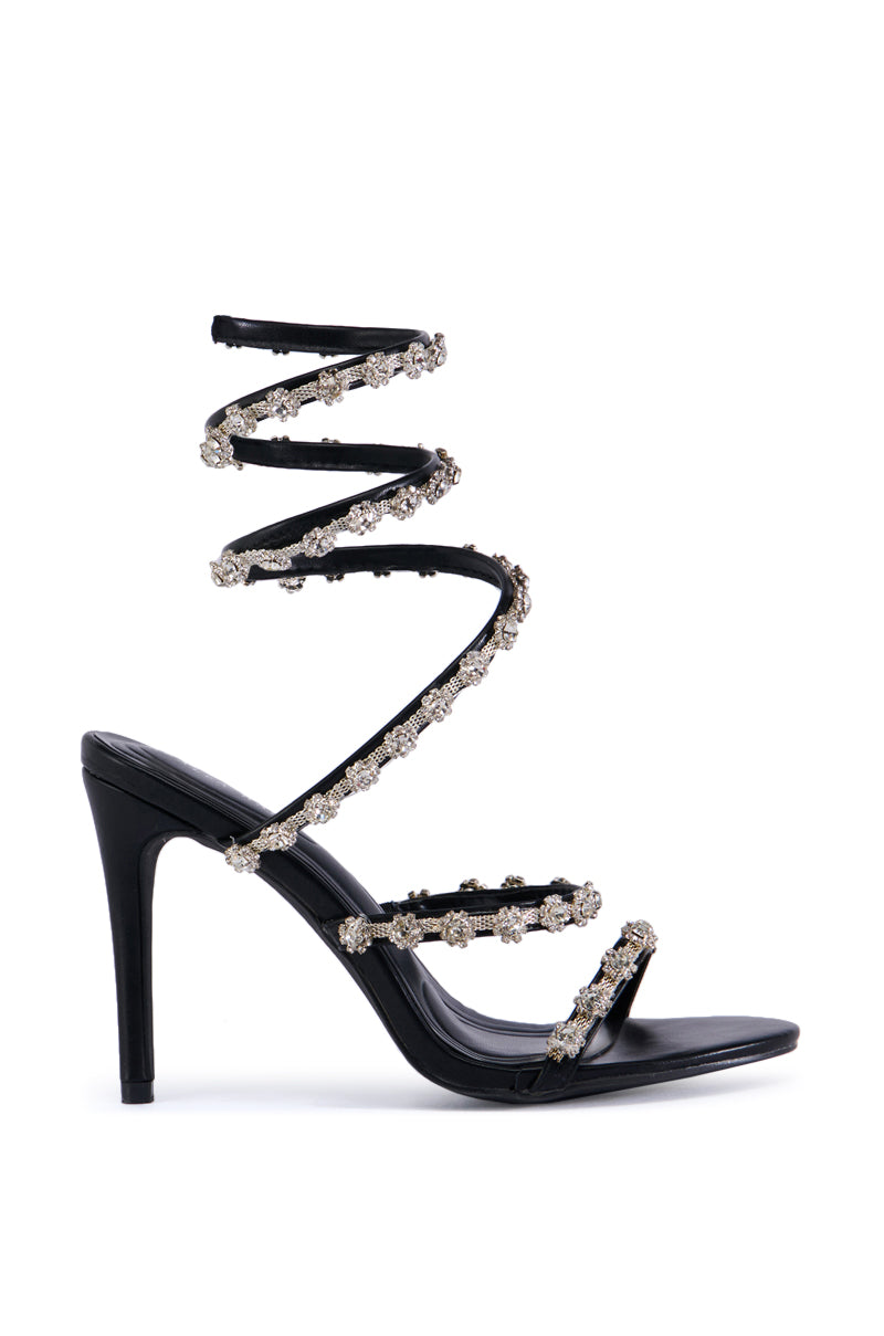 Back View Azalea Wang Delicacy Embellished Heel