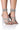 Side View Azalea Wang Delphine Rhinestone Lace Up Sandal In Silver