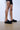 Front View Azalea Wang Devany Black Sherpa Clog