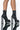 Side View Azalea Wang Diamond Skull Chunky Bootie In Black