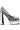 Side View Azalea Wang Disco Nights Chunky Platform Pumps In Silver