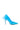 Side View Azalea Wang Discreet Tulle Polka Dot Pump In Blue