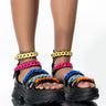 Front View Azalea Wang Do It Like We Do Flatform Sandal