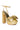 Back View Azalea Wang Do Not Disturb Embellished Bow Chunky Sandal In Gold