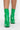 Back View Azalea Wang Do Your Worst Chunky Heel Bootie In Green