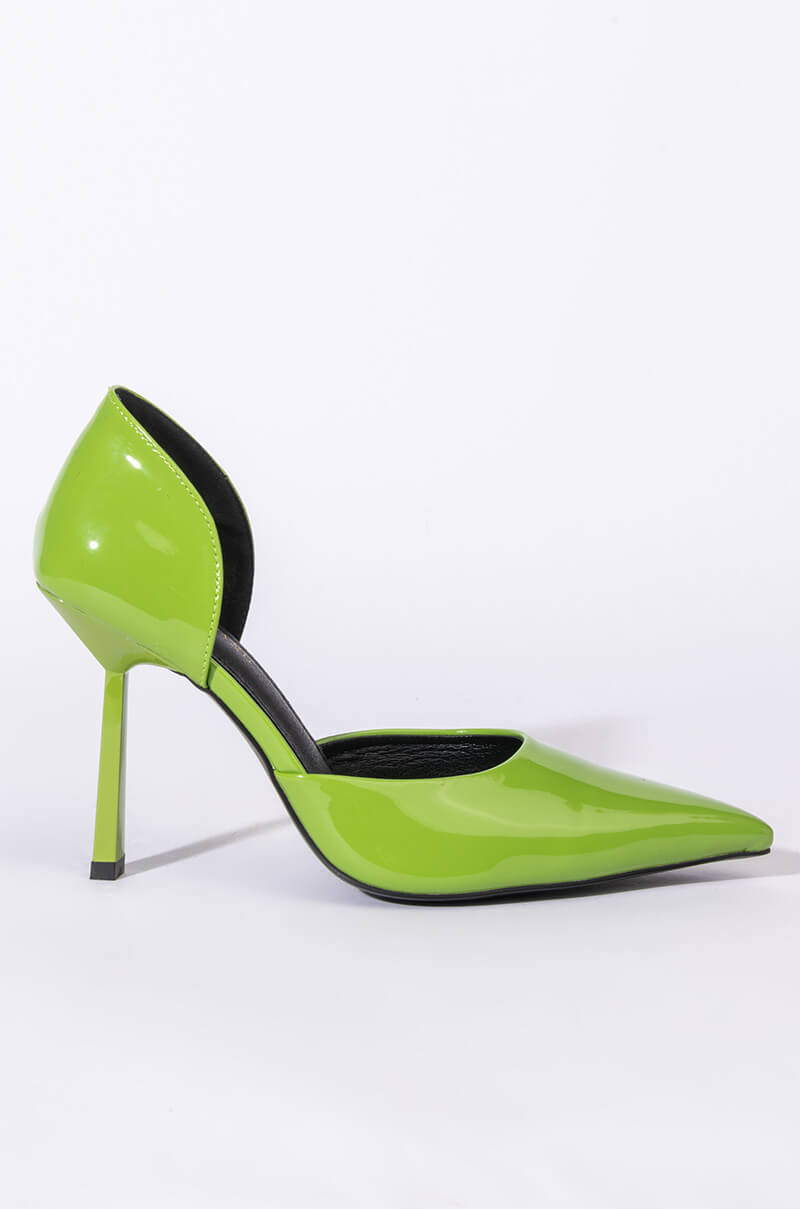 Back View Azalea Wang Dont Trip Stiletto Pump In Green 2