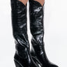 Front View Azalea Wang Down Under Chunky Boot In Black