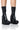 Front View Azalea Wang Dragonet Black Chunky Bootie