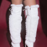 Front View Azalea Wang Dreaming Of Aspen Stiletto Boot In White