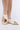 Front View Azalea Wang Dreamy White And Gold Abstract Sandal