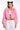 Full View Azalea Wang Drew Faux Fur Bomber With Rib Trim In Pink