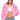 Front View Azalea Wang Drew Faux Fur Bomber With Ribbed Knit Trim In Pink