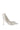 Side View Azalea Wang Dripping Diamonds Ruffle Pump In White