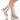 Front View Azalea Wang Dripping In Pearls Flatform Bootie In Nude