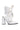 Side View Azalea Wang Dymphna White Chunky Tie Up Pump