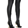 Front View Azalea Wang Dynamic Stretch Over The Knee Teeth Boot In Black