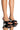 Front View Azalea Wang Easy With You Chunky Sandal In Black