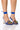 Side View Azalea Wang Effortless Flower Sandal In Blue