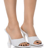 Front View Azalea Wang Egypt Basic Sandal In White