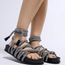 Front View Azalea Wang Einer Black Sandal